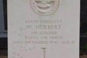 Sgt William Herbert's gravestone.