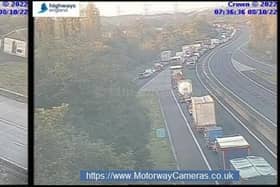 The M18 in South Yorkshire is closed in both directions due to a police led incident, Highways England confirmed.