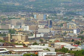 Aerial shot of Bradford city centre. (Pic credit: Tony Johnson)