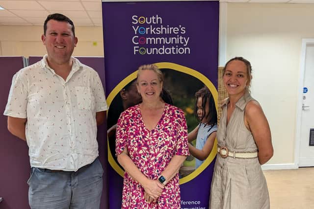 Representatives from Chef's Counter and South Yorkshire's Community Foundation