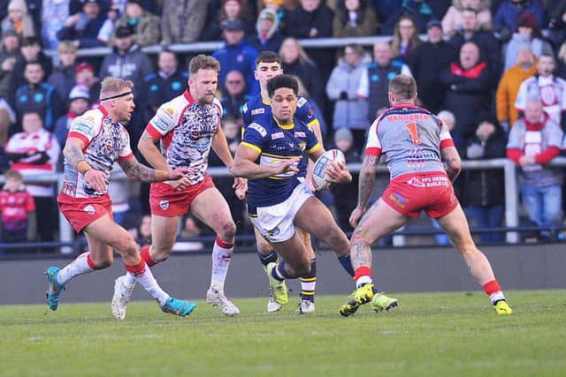 Derrell Olpherts played against Wakefield Trinity and Leigh Leopards. (Photo: Steve Riding)