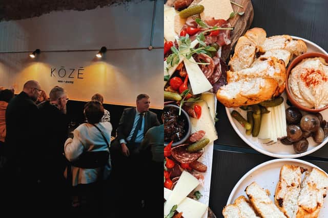 The interior of Koze in Saltburn and, right, some of its grazing options. Picture/credit: Josh Newell-Brown.