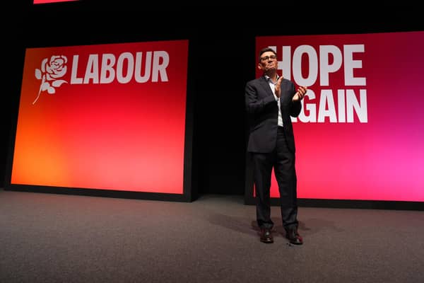 Prime Minister Andy Burnham during the Labour Party Conference. PIC: Annabel Lee-Ellis/PA Wire