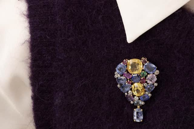 A gem-set brooch. Image: Noonans