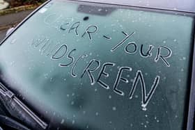 A reminder to motorists to clear their windscreen before setting of on the roads as temperatures are set to drop.
Picture James Hardisty
