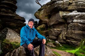 Yorkshire mountaineer Alan Hinkes at Brimham Rocks, Ripon, North Yorkshire one of the first places Alan started climbing and the love for the great outdoors. Picture By Yorkshire Post Photographer,  James Hardisty