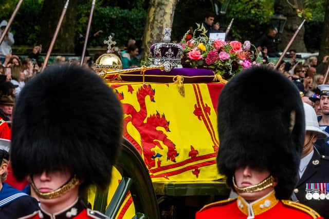 State Funeral of Her Majesty The Queen, on The Mall, London. Pic: James Hardisty.
