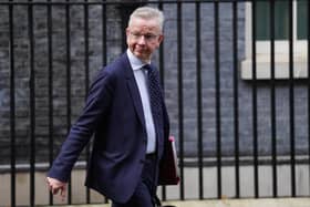 Levelling Up Secretary Michael Gove leaves Downing Street, London, following a Cabinet reshuffle on Monday. PIC: James Manning/PA Wire