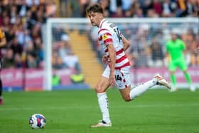 Doncaster Rovers' Harrison Biggins, pictured on his debut in the reverse fixture at Bradford City. Picture: Bruce Rollinson