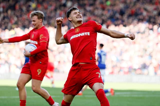 THE GREAT LEVELLER: Middlesbrough's Will Lankshear celebrates after scoring his sides equaliser against Cardiff at the Riverside Stadium. Picture: Richard Sellers/PA