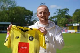 New Harrogate Town signing Liam Gibson. Picture courtesy of Harrogate Town AFC.