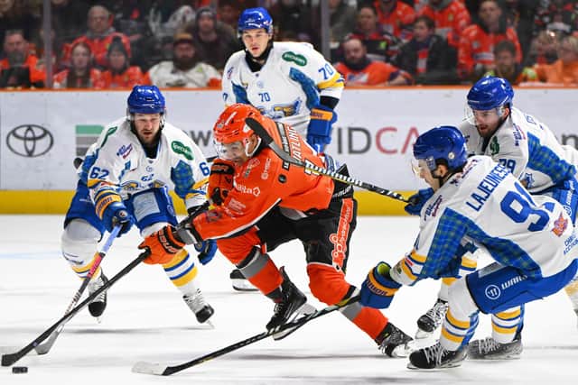 DEFENCE-FIRST: Sheffield Steelers' head coach Aaron Fox is looking for an improvement in his team's defensive quality for the semi-final clash at Coventry Blaze on Wednesday night. Picture: Dean Woolley/Steelers Media.