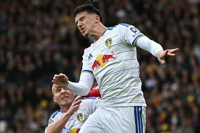 DEFNSIVE PLATFORM: Nico Elvedi and Tarik Muharemovic have given Leeds United greater defensive security (Image: Paul ELLIS / AFP via Getty Images)