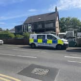 Police in Grimethorpe yesterday