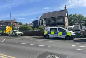 Police in Grimethorpe yesterday