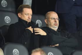 LOOKING TO SELL: Sheffield Utd chief executive Stephen Bettis (left) and owner Prince Abdullah (ight)