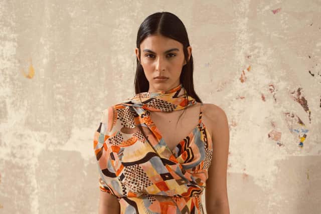 Topshop multo scarf mini dress, £55.
