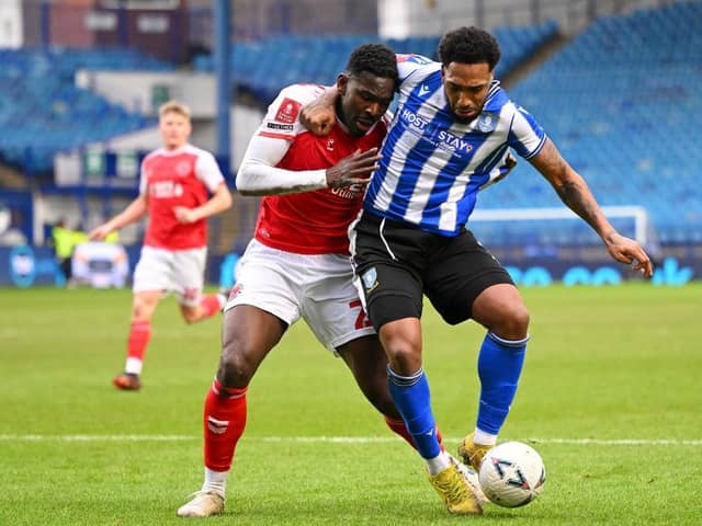 FITNESS BUILDING: Mallik Wilks playing for Sheffield Wednesday against Fleetwood Town in last season's FA Cup. The forward has more cup starts than league for the Owls