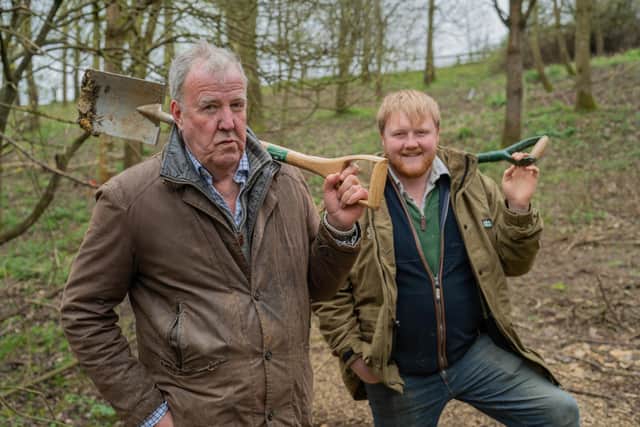 Jeremy Clarkson and Kaleb Cooper. Picture credit: Prime Video / Ellis O'Brien.