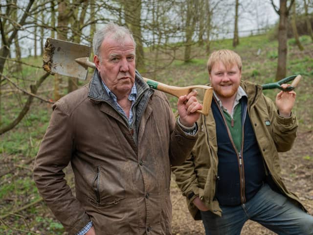 Jeremy Clarkson and Kaleb Cooper. Picture credit: Prime Video / Ellis O'Brien.