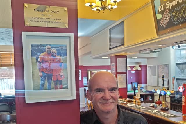 Councillor Michael Schofield, the landlord of the Shepherd’s Dog in Harrogate, has created the tribute to Martyn Daly