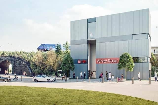 An artist's impression of what the new White Rose Station might look like.