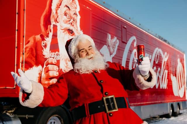 Santa at the Coca Cola Truck. (Pic credit: Coca Cola)