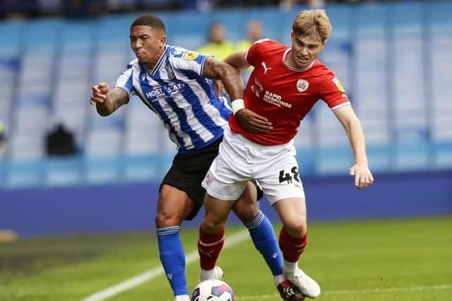 Barnsley midfielder Luca Connell (right), pictured in action earlier this season at Sheffield Wednesday.