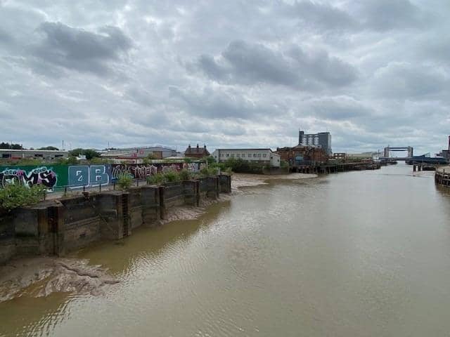 The east bank of the River Hull, in Hull