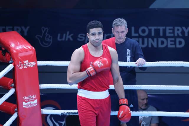 Delicious Orie after suffering defeat in the first round of the World Boxing Cup GB Open Sheffield 2024 (Andy Chubb/World Boxing)