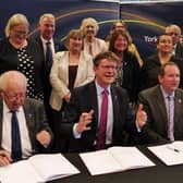 Officials sign the York and North Yorkshire devolution deal in 2022
