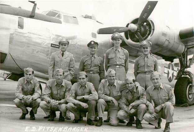 The photo of the plane believed to be Sack Time, with some of its crew who were killed.  Cpl Watson is not in the line up because he wasn’t an official member of the crew, he thumbed a lift from one of his friends before the plane went down on Twizle Head Moss.
