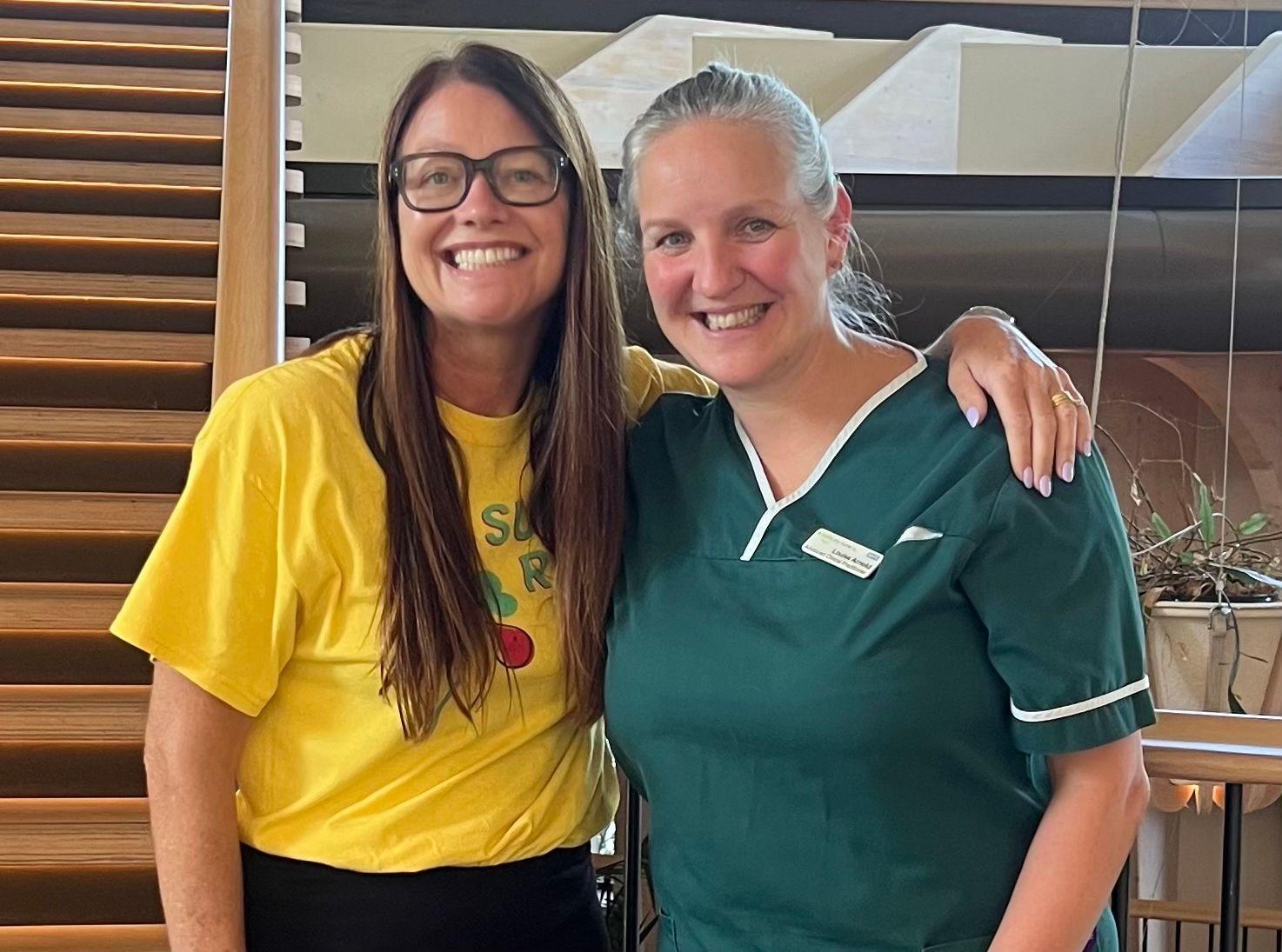 Nurse and patient run side by side to raise awareness and promote ...
