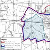 This map shows how the development boundaries have had to be amended
