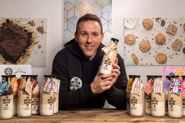 Greg Fraser, founder of the Bottled Baking Company which was inspired by baking with his six year old son.
Picture Bruce Rollinson