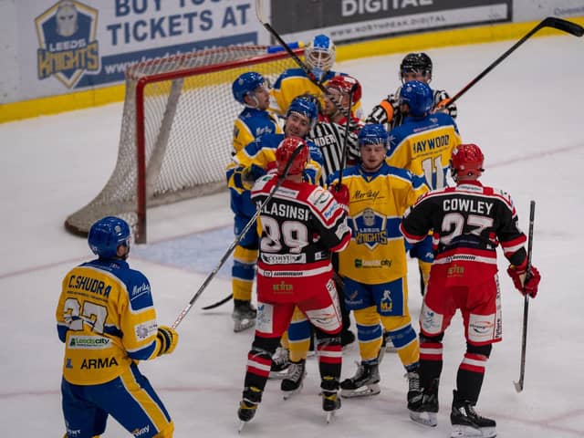 TOUGH TASK: Leeds Knights take on a Swindon Wildcats who have seen their early-season disrupted due to their home rink being flooded. Picture courtesy of Oliver Portamento