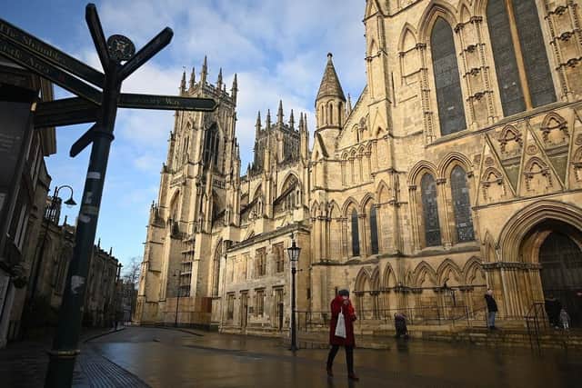 Participants will run past local sights including York Minster for the Yorkshire Marathon and Yorkshire 10 Mile. (Photo by Oli Scarff / AFP via Getty Images)