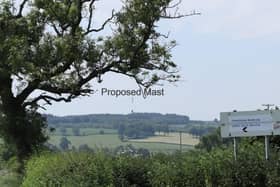 Image of where the proposed mast would be