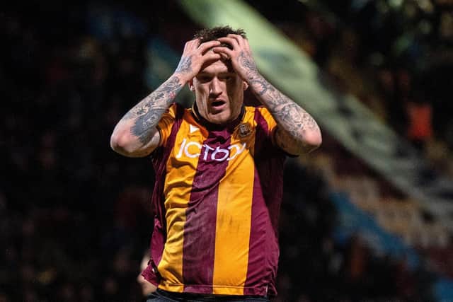 Andy Cook is yet to get off the mark for Bradford City this season. (Picture: Bruce Rollinson)
