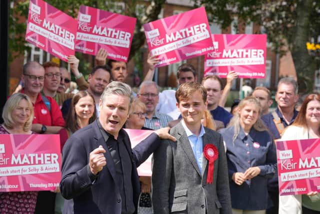 Labour leader Sir Keir Starmer and Keir Mather, Labour candidate for Selby at Selby Community Centre,  during a visit ahead of the Selby by-election. Picture date: Thursday June 29, 2023. PA Photo. See PA story POLITICS ByElection. Photo credit should read: Danny Lawson/PA Wire 