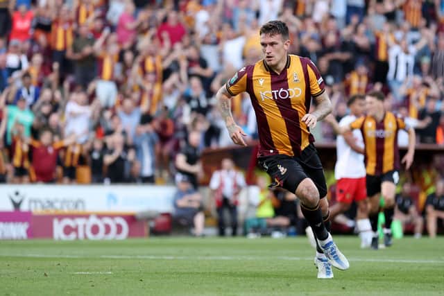 Andy Cook's goals are a big reason for Bradford's rise up the League Two table. Picture: George Wood/Getty Images.