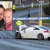 Pedestrians Justyna Hulboj, 27, and four-year-old Lena Czepczor were hit by an Audi TT. PIC: Bruce Rollinson/WYP