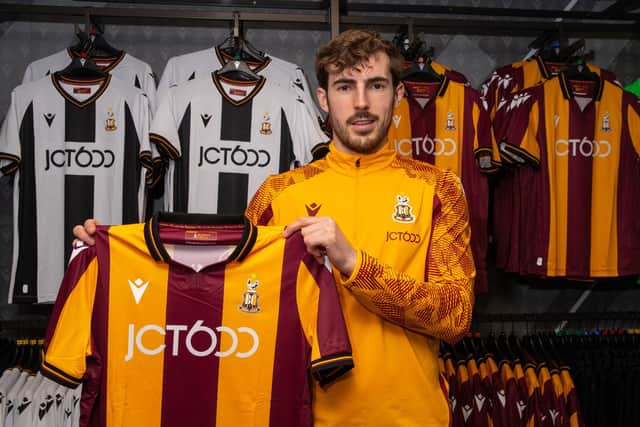 NEW SIGNING: Sam Stubbs has joined Bradford City