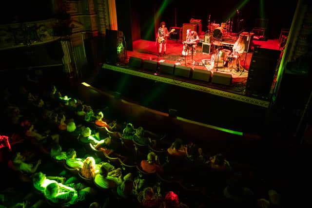 The Research performing at Wakefield Theatre Royal during Long Division. Picture: Andrew Benge