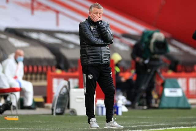 STRUGGLES: Even Chris Wilder could not keep Sheffield United in the Premier League the last time they started (almost) as badly
