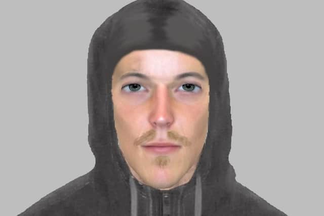 An e-fit of the man police are hunting in relation to the sexual assault