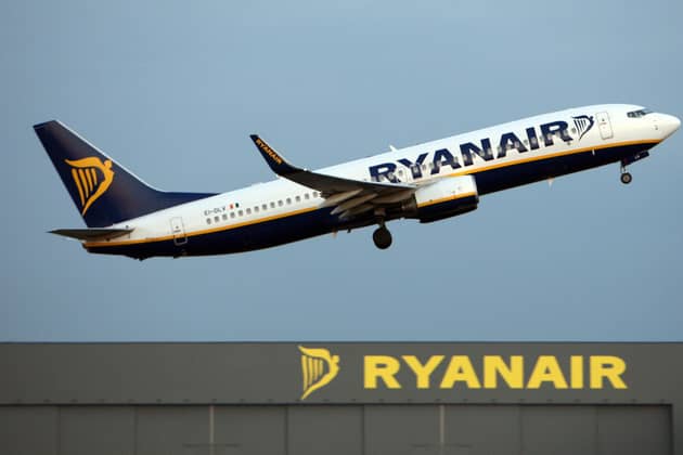 Low cost Irish airline Ryanair has seen annual profits jump by more than a third. (Photo by Chris Radburn/PA Wire)