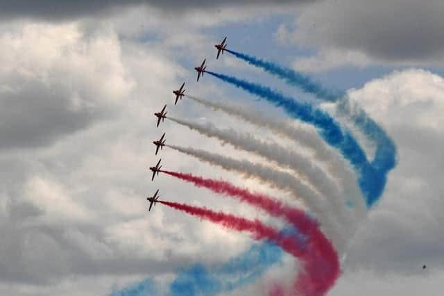 Red Arrows wow crowds at National Armed Forces Day