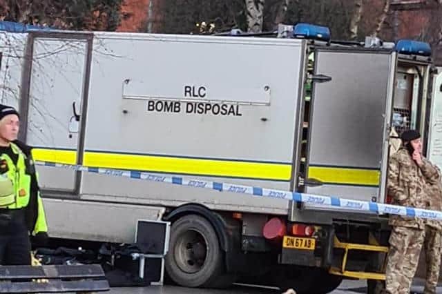 The bomb disposal unit at the hospital