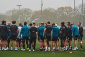 The Black and Whites during a training session at the University of Hull. (Photo: Hull FC)